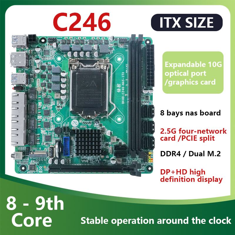 Nas Motherboard 8 Sata Mini Itx - C246 ITX NAS-Motherboard unterstützt 8./9. Generation