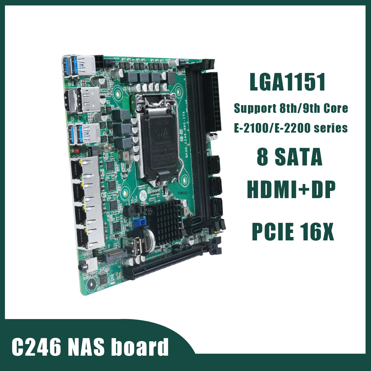 Nas Motherboard 8 Sata Mini Itx - C246 NAS-Motherboard 8 SATA 3.0 4*2.5G