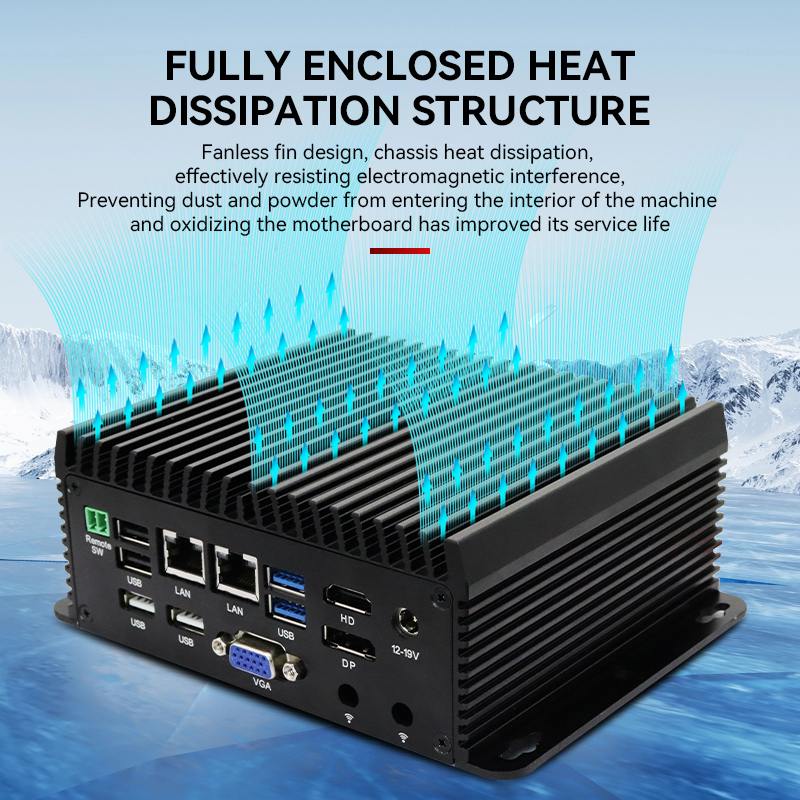 Fanless Industrial Pc Rs485 Core I7 - Quad Core N95 N97 Mini-PC RS485