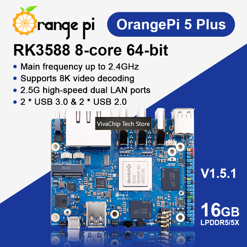 VivaChip Tech Orange Pi 5 Plus – Orange Pi 5 Plus 16Gb Bewertung und Preis