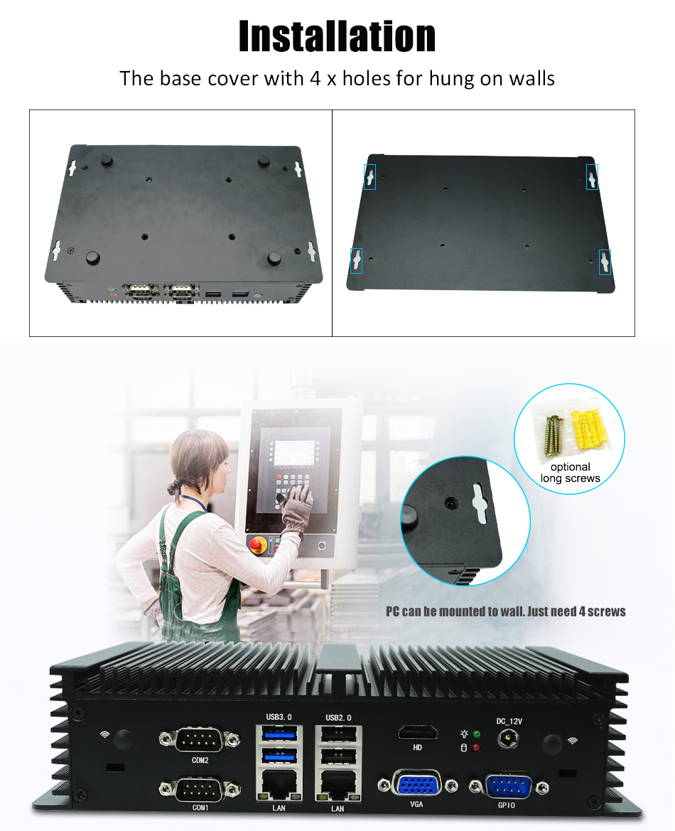 Lüfterloser eingebetteter PC I – Fanless Industrial Pc Rs485 Core I7 Bewertung und Preis